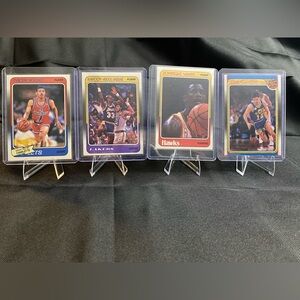 Vintage 1988 Fleer Basketball Card Iconic Line up